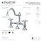 Kingston Brass KS3912AX Restoration Bathroom Bridge Faucet, Polished Brass KS3912AX - alternate 2